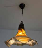 Edle Vintage Pendelleuchte Murano-Stil Wellenrand Ø 43cm