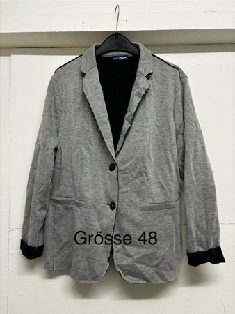 Damen Blazer Gr. 48, Grau, sportlich elegant