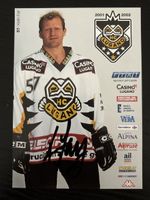 Eishockey Karte HC Lugano Keith Fair mit Unterschrift
