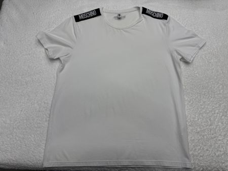 T-shirt Moschino blanc taille M logo sur les bretelles neuf