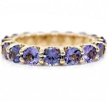 3.10ct Tansanit Alliance Ring 14K Gelbgold