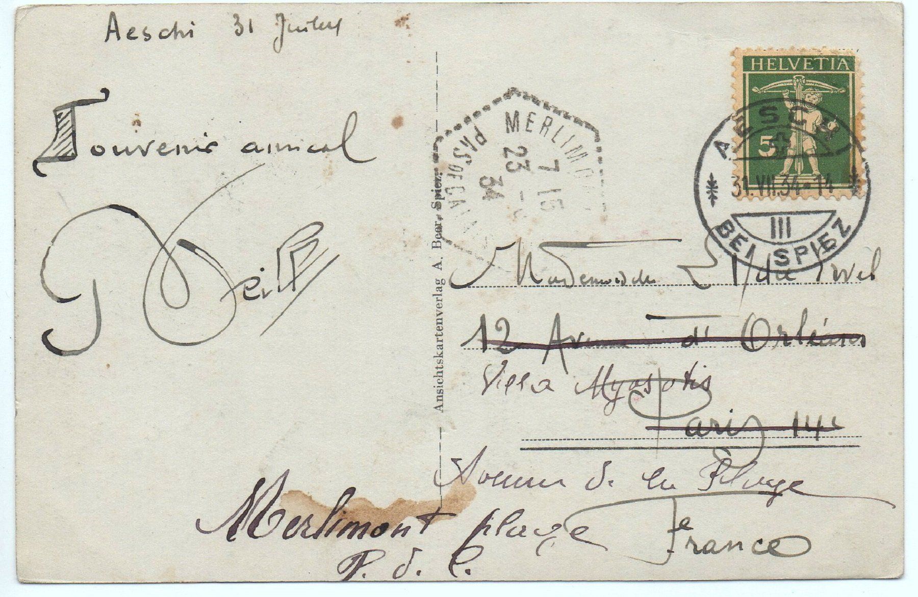 Cartoline postali: SPIEZ Strandleben – Usato da Jona venduto da philajona 1