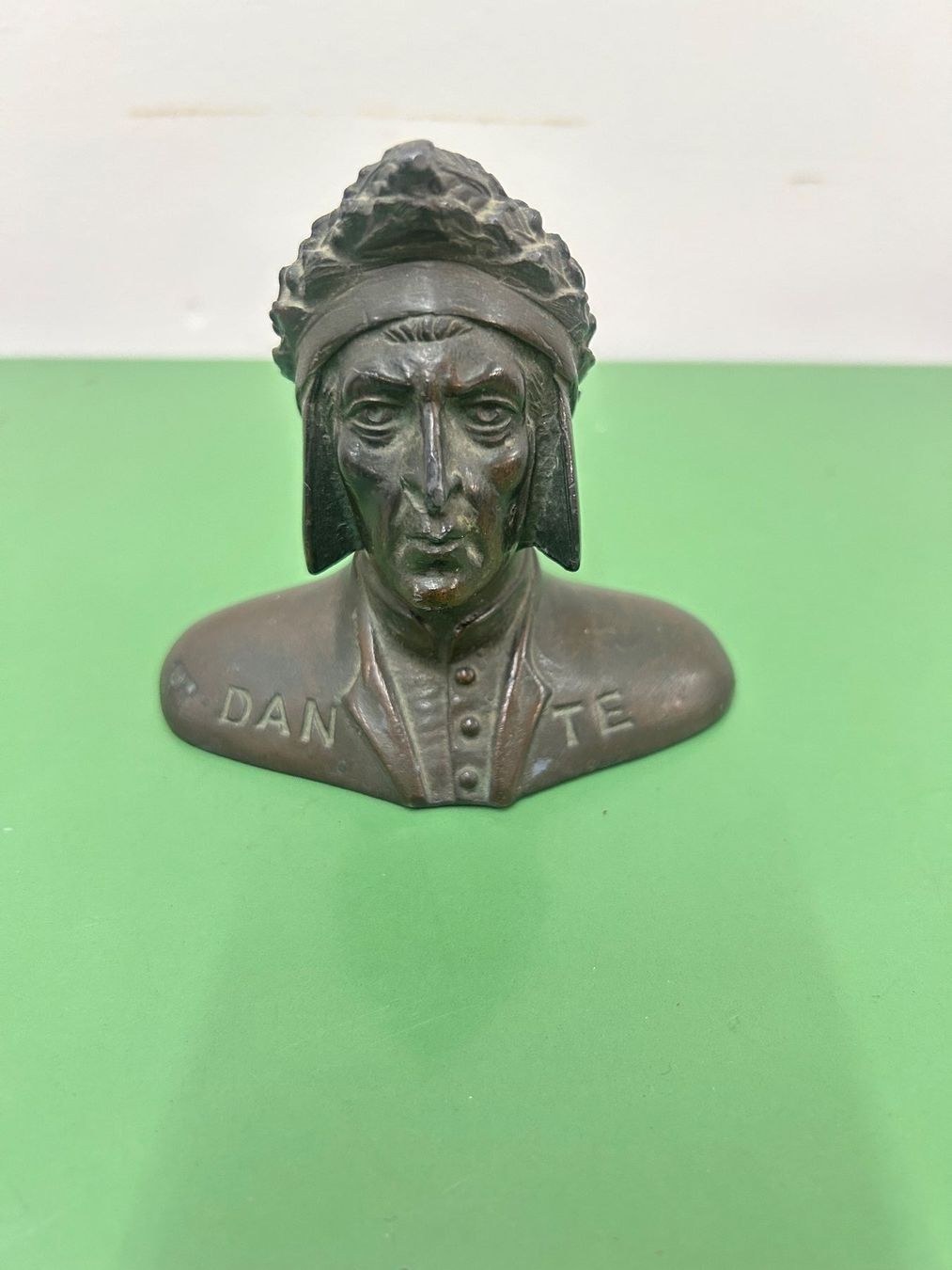 Figuren: Bronze Figur / Büste Dante ca. um 1900 – Gebraucht aus Zürich von Levelart