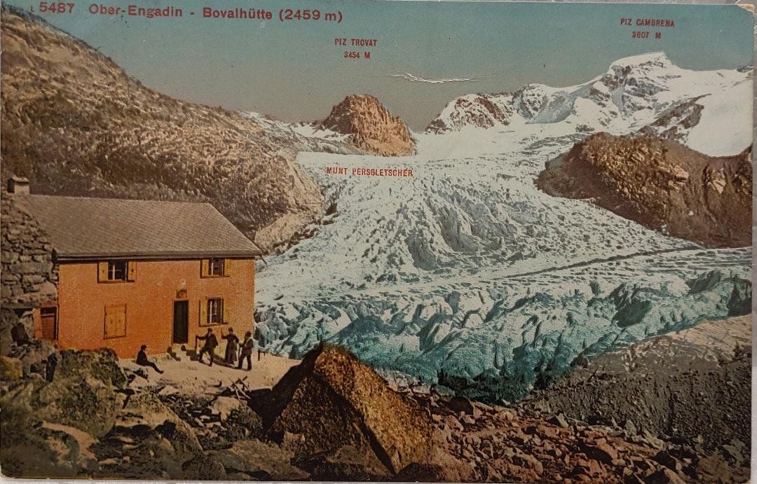 Cartoline postali: BOVALHÜTTE - Ober-Engadin - 1923 – Usato da Delémont venduto da Domdom1
