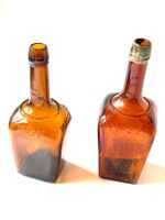 2 alte antike MAGGI Flaschen 6 / 5 # Emailschild Emaille wk