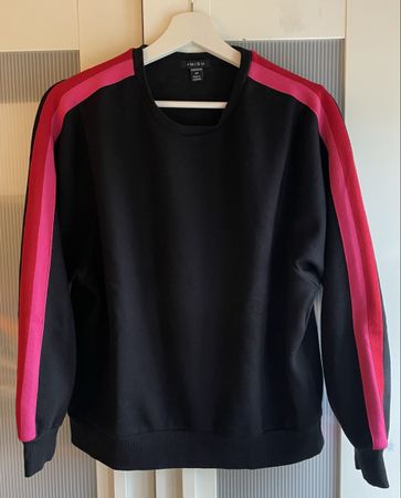 Amisu Pullover, Grösse XS, schwarz-pink, Top Zustand!