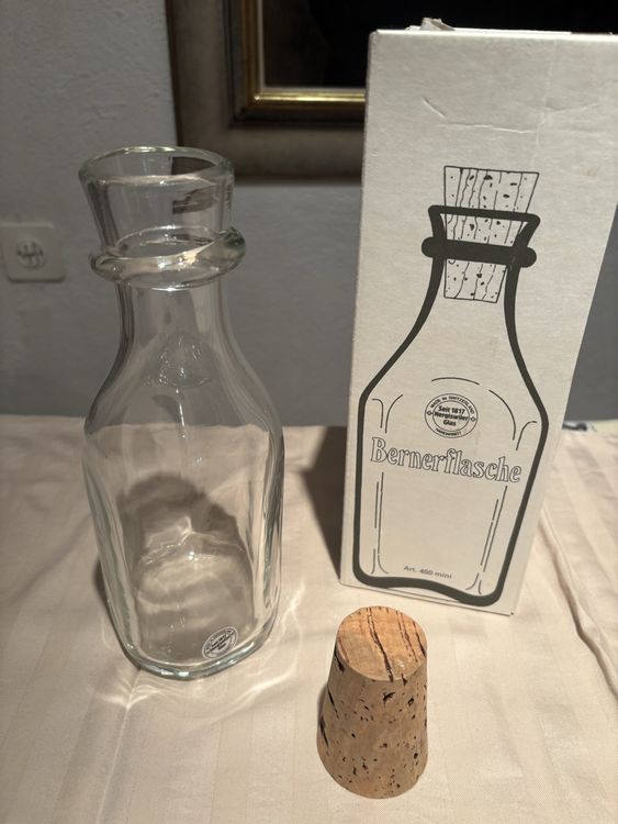 Glasi Hergiswil Sonstiges Geschirr & Gläser: Bernerflasche Mini, Neu, aus Glas, mit Korken 3/3 – Neu und originalverpackt aus Rümlang von Vahira 1