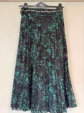 Plissee-Rock mit Animal-Print in S