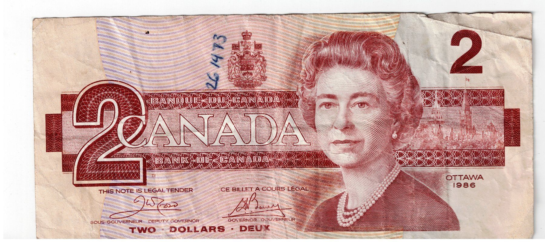 Banconote: Kanada $ 2 Dollars 1986 Banknote – Usato da Tenniken venduto da mik_6mxg 2