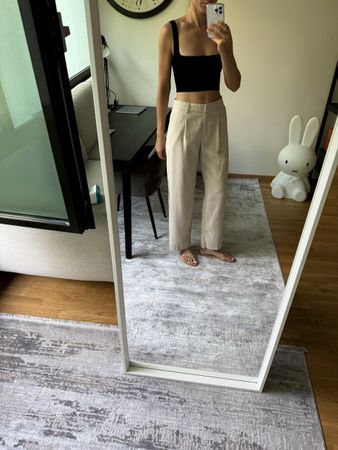 H&M Summer Trousers – Beige/Cream – Size 40 (Fit