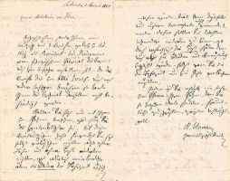 Nicolaus Hermann Landammann Obwalden Autograph Brief 1885