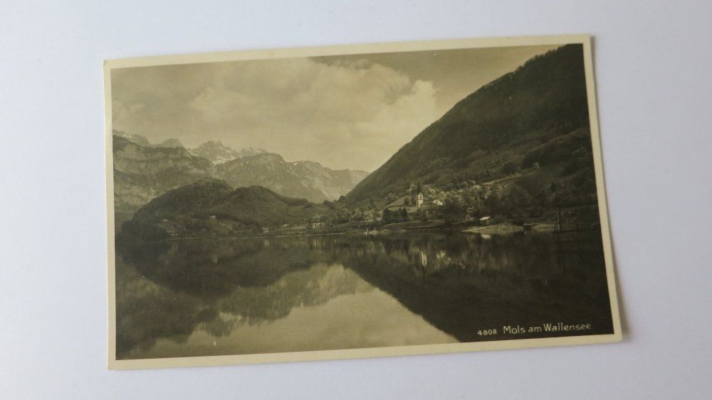 Cartoline postali: Mols / SG - Am Wallensee - 1934 – Usato da Jona venduto da centumprata