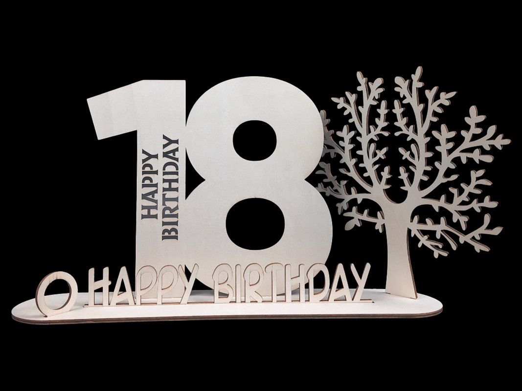 Tutte le decorazioni: 18th Birthday aus Holz – Usato da Hünenberg venduto da Restwert_Zug 1