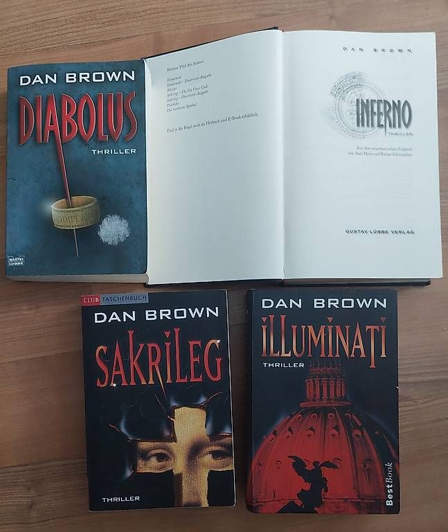 Libri: 4×  Dan Brown Bücher  – Usato da Schachen LU venduto da Mister-jo