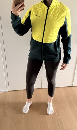 Mammut Fleece Hybridjacke Grösse M Gelb/Dunkelgrün 