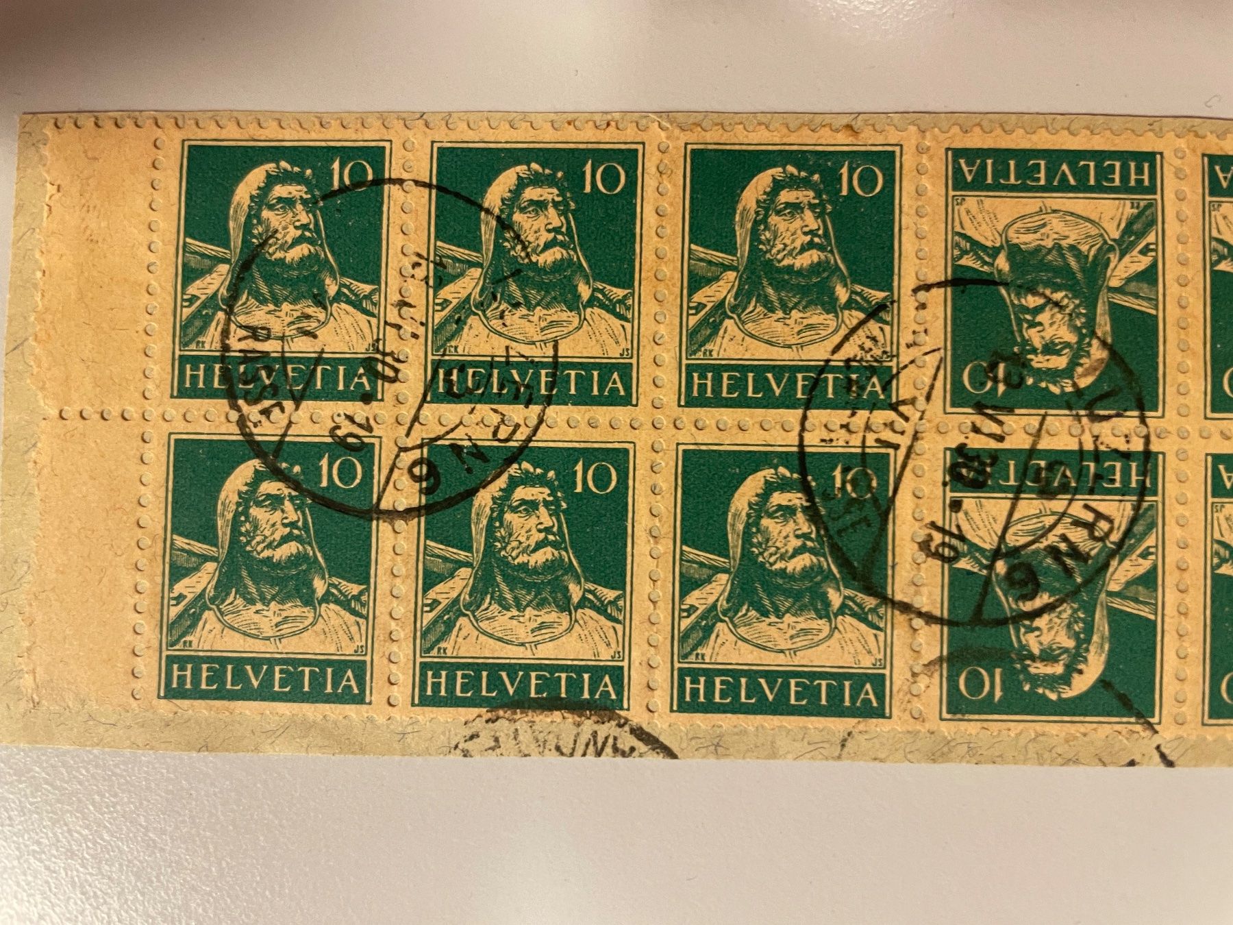 Alle Briefmarken: Tellbrustbild, gestempelt – Gebraucht aus Küssnacht am Rigi von POSTOMASTER 1