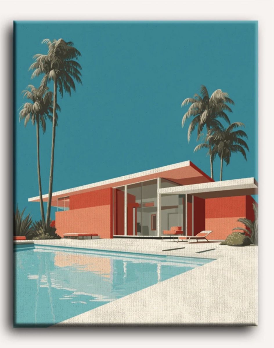 Kit bricolage: Malen nach Zahlen Set, Villa mit Pool – Nuovo e nell'imballaggio originale da Solothurn venduto da milena_03 1