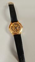 Madison Goldene Skelettuhr mit Lederarmband