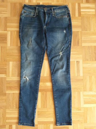 TRUE RELIGION Jeans HALLE Mid Rise Super Skinny 29