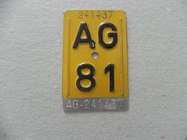 Mofa Puch Sachs Nummer Töffli AG 81 Aargau 1981 Geschenk