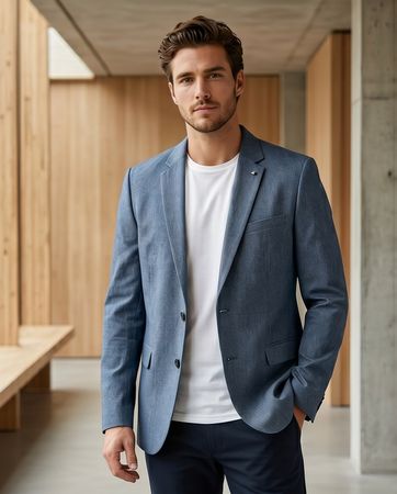 VANGUARD BLASER BLEU HOMME - NEUF - 58