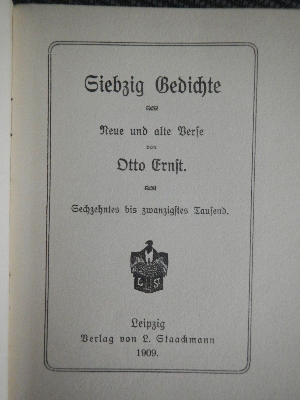 Libri: Siebzig Gedichte von Otto Ernst, 1909 – Usato da Wallisellen venduto da Marysan8 3