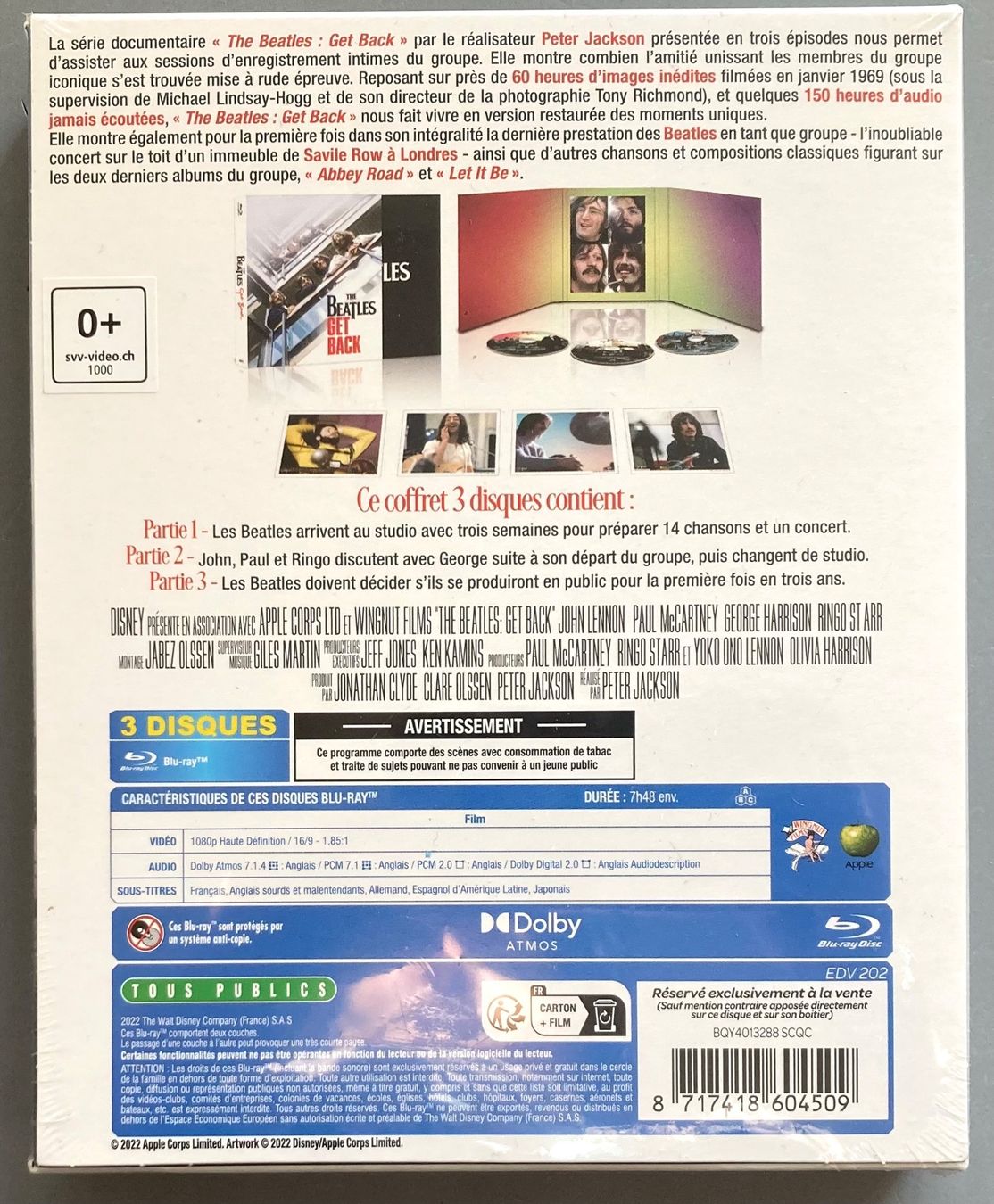 Tutti i DVDs: THE BEATLES - GET BACK – Nuovo e nell'imballaggio originale da Poliez-Pittet venduto da Newtown-Records 1