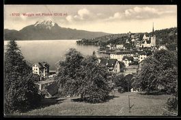 AK Weggis, Teilansicht mit Pilatus