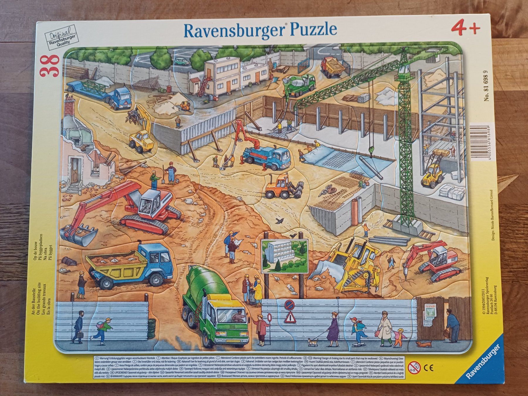 Ravensburger Puzzles: Ravensburger Puzzle "An der Baustelle", 38 Teile – Gebraucht aus Ringoldswil von drache13