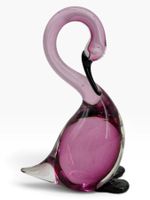 Cygne en verre d'art rose de Murano vintage vers 1960