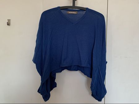 Amandine Summer Top, Viscose, Blue, Relaxed Fit, pockets