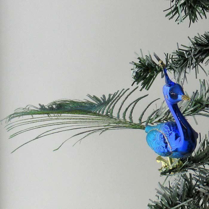 Statuette: Glas Weihnachts Vogel Pfau – Nuovo (secondo la descrizione) da Stein am Rhein venduto da Vitrum8260 1