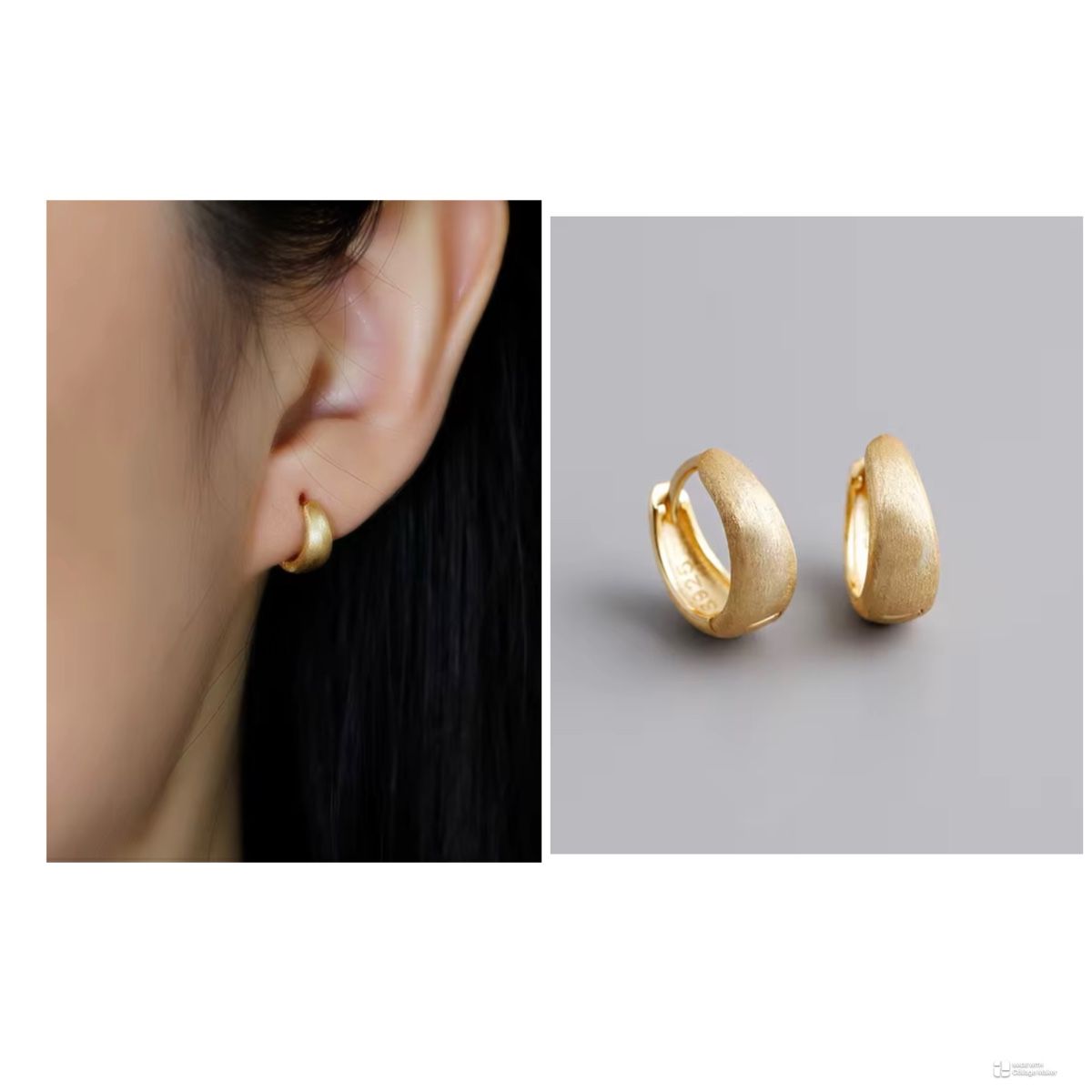 Orecchini pendenti & Orecchini a lobo: Small Hoops 7mm, Gold plating. – Nuovo (secondo la descrizione) da Dübendorf venduto da S1973E 2