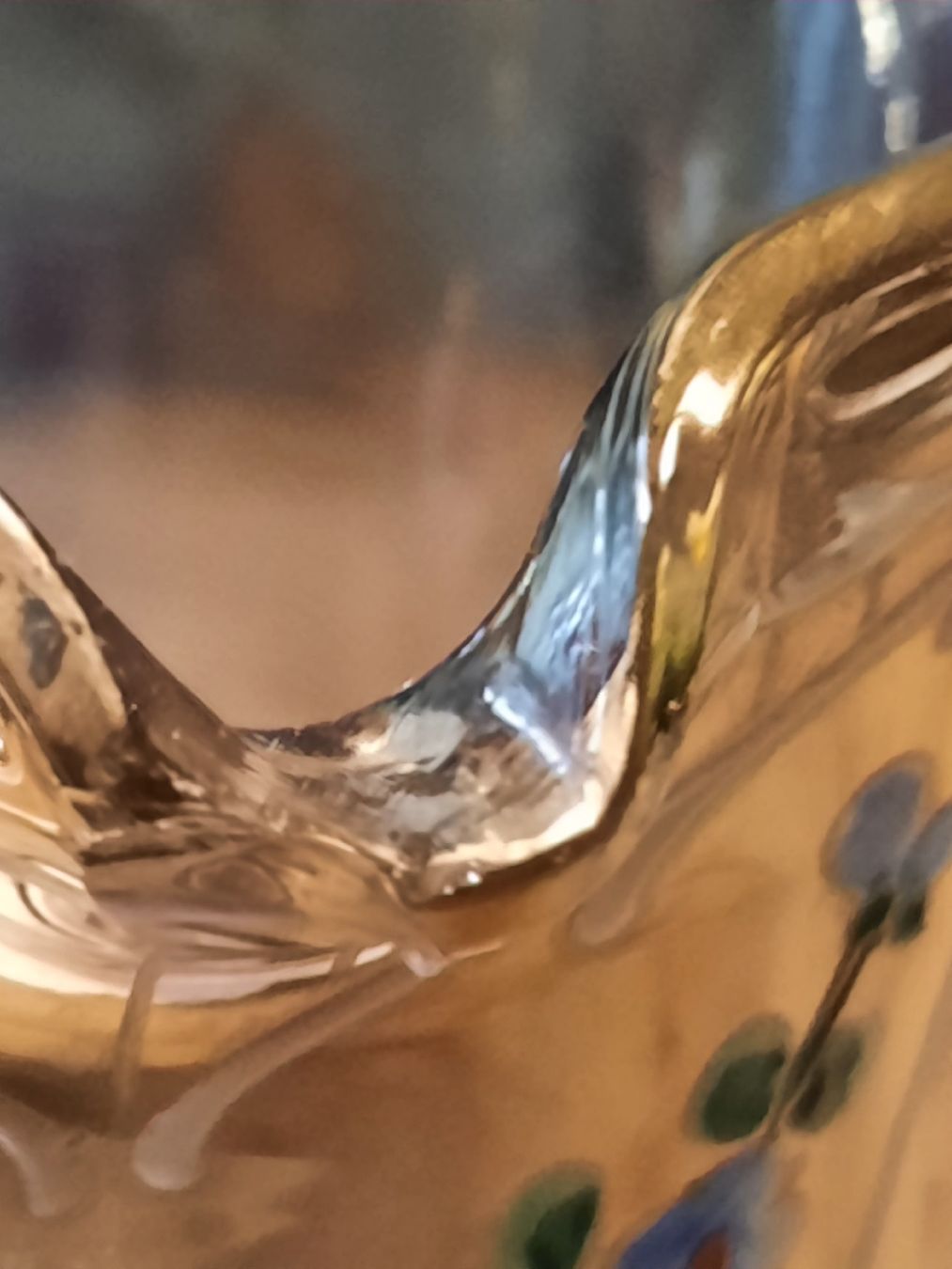 Caraffe: Biedermeier GLASKRUG mit Emailmalerei – Usato da Busswil BE venduto da balu37 4