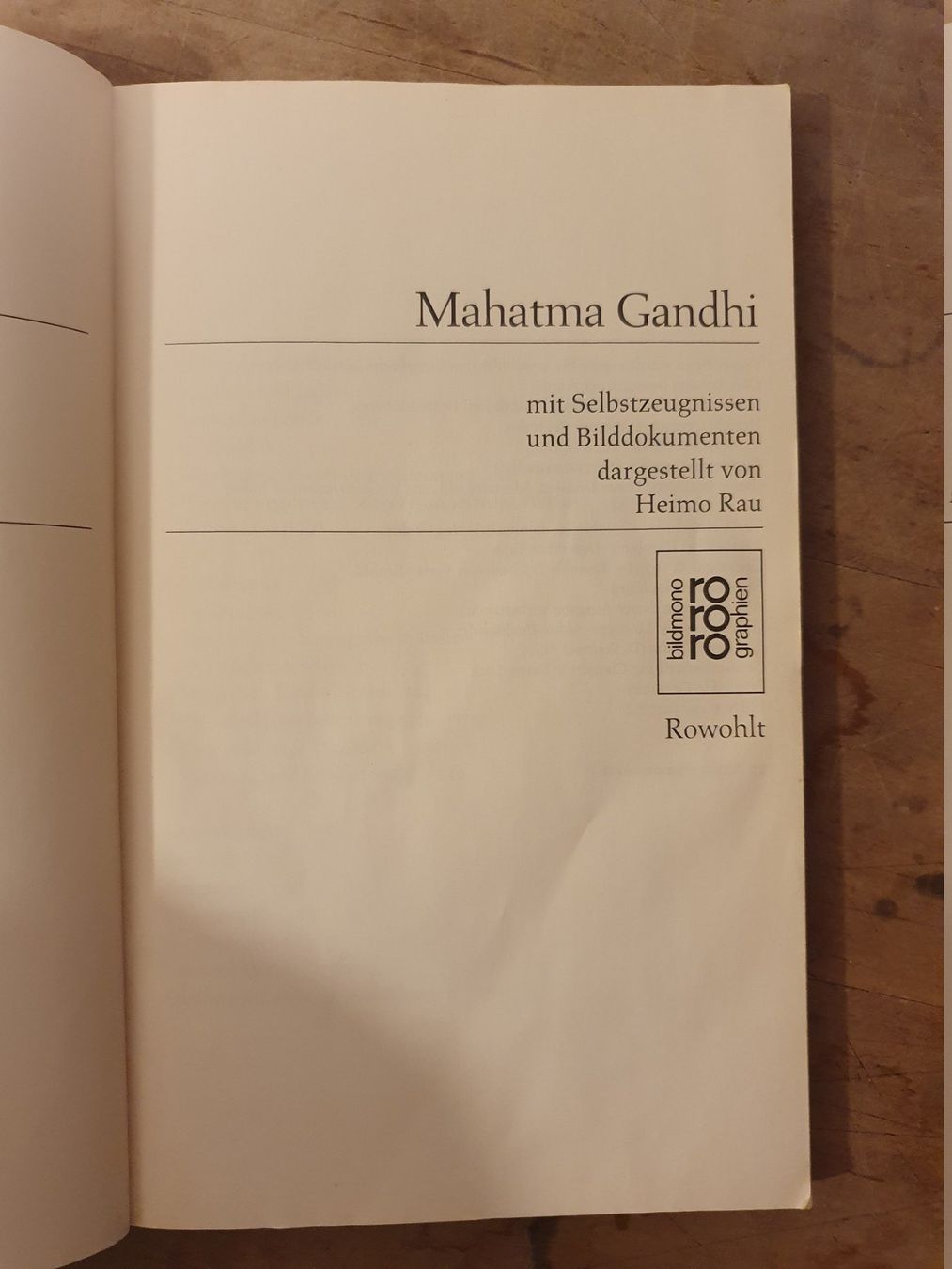 Libri: Mahtma Gandhi RoRoRo – Usato da Zürich venduto da loosebone 1