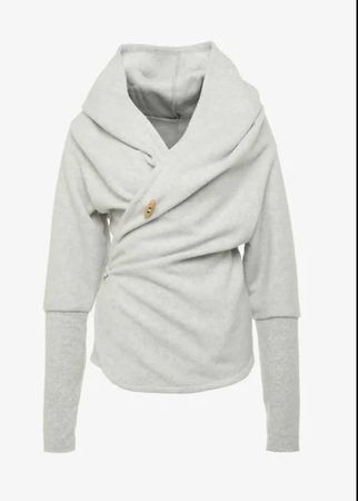Kuschlige Graue Fleecjacke