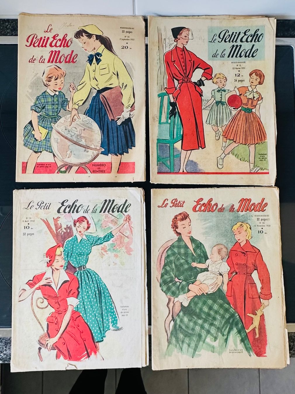 Cartamodelli: 4x REVUE LE PETIT ECHO DE LA MODE 50er Jahre – Usato da Zürich venduto da brazerola 1