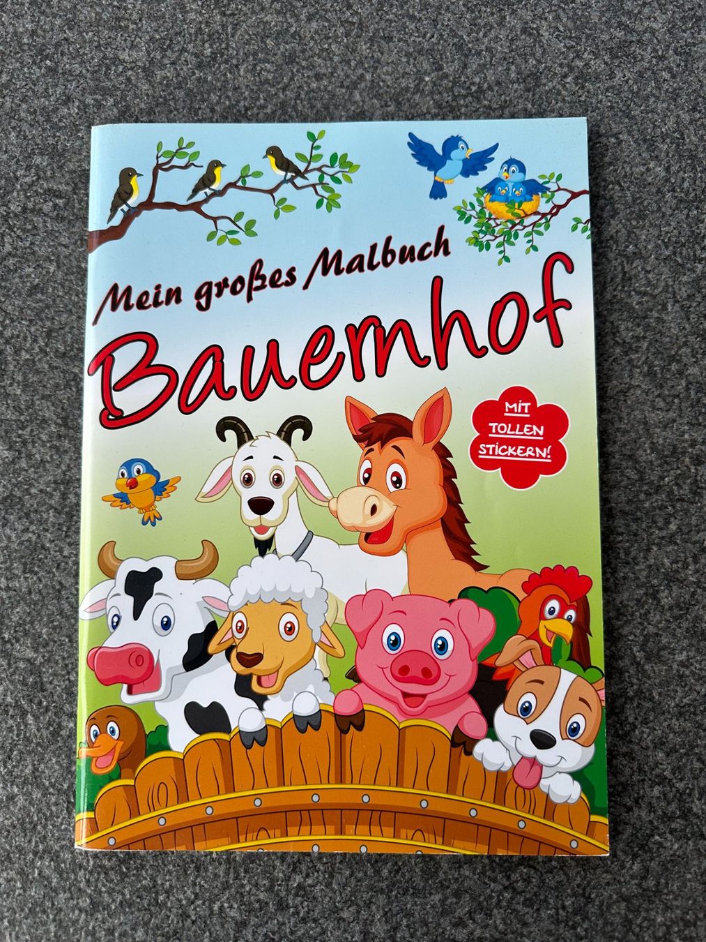 Libri: Mein grosses Malbuch Bauernhof mit Stickern – Nuovo (secondo la descrizione) da Boppelsen venduto da KASIBO