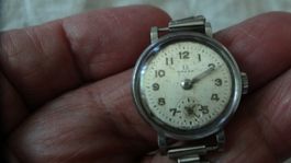 OMEGA  SECONDEN CHRONO DAMEN UHR.HANDAUFZEUG.LÄÜFT.-..22X30M