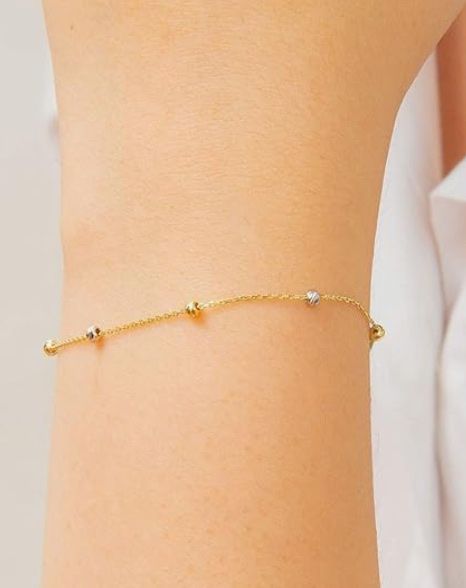 Bracciali & Braccialetti: Armband weiß gelb Gold – Nuovo e nell'imballaggio originale da Hemmental venduto da GoldundGlanz 1