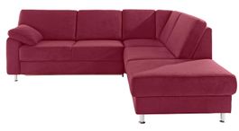 Rote Sofa inkl. Hocker