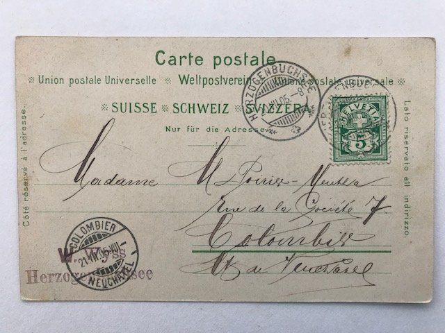 Ansichtskarten: Herzogenbuchsee, von 1905 – Gebraucht aus Niederscherli von Lucia16 1