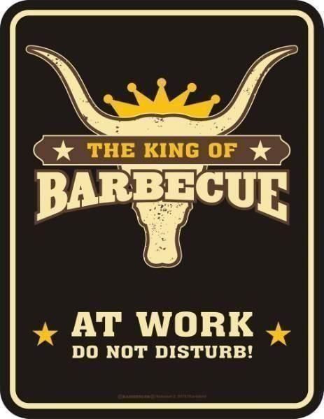 Insegne: Schild - King of BBQ – Nuovo e nell'imballaggio originale da Ennetbürgen venduto da open24shop