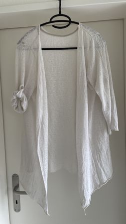 Leichte Sommer-Strickjacke/Cardigan aus Leinen
