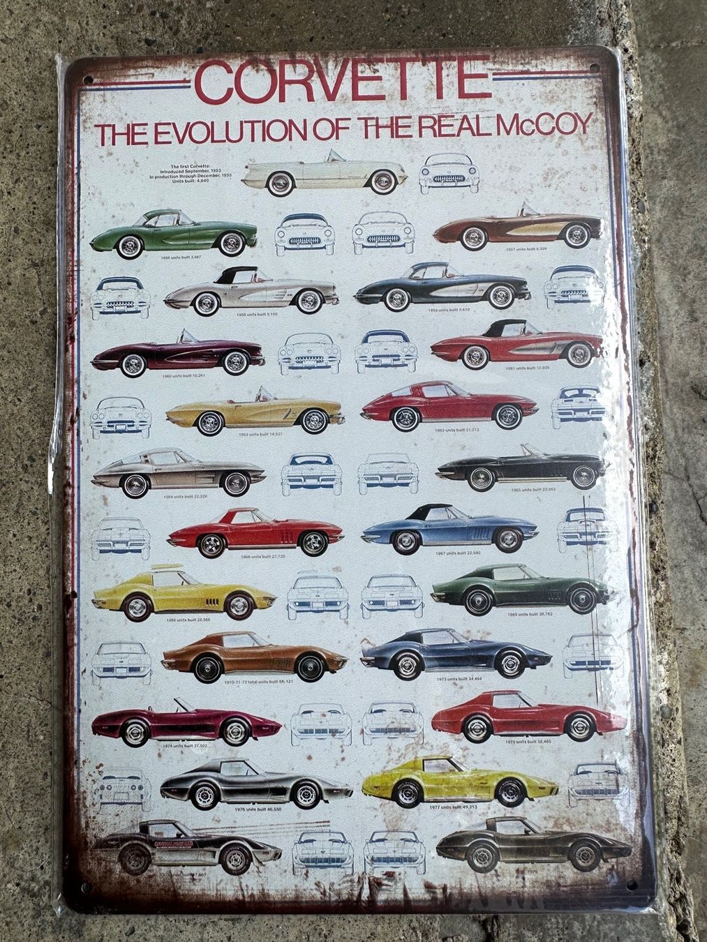 Schilder: Chevrolet corvette c1 c2 c3 Oldtimer classic evolution – Neu (gemäss Beschreibung) aus Reinach AG von rares75
