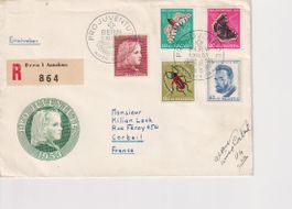 R - PJ Fdc 1953 nach Corbeil in Frankreich