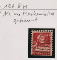 Rollenmarke 158 , Rollenmarke leicht angeschnitten