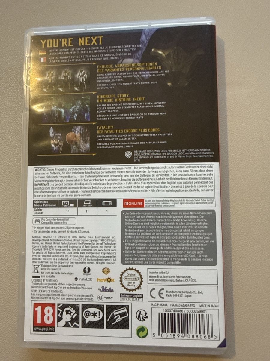 Nintendo Giochi: Mortal Kombat 11 Nintendo Switch Spiel – Usato da Steinach venduto da Giusep7 2