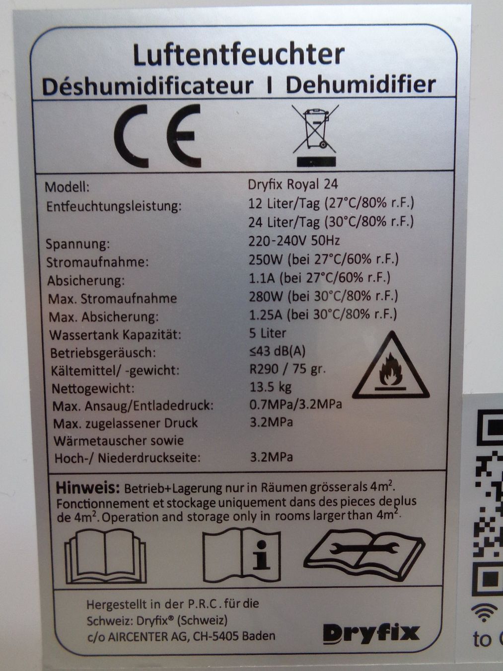 Luftentfeuchter: Entfeuchter / Dryfix Royal 24 – Gebraucht aus Aarwangen von SEC500 8
