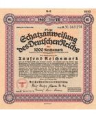 DR Schatzanweisung des Deutschen Reichs 1940 !!! 1000 RM